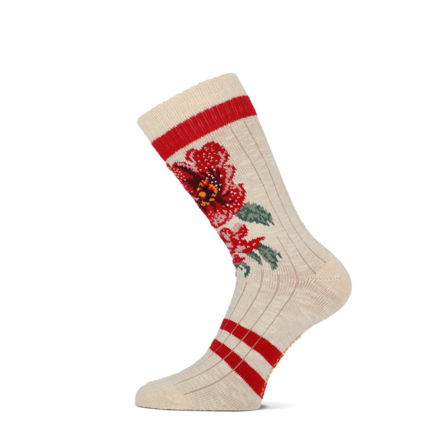 MM Simona sok 101012022 Off white Red 39-42