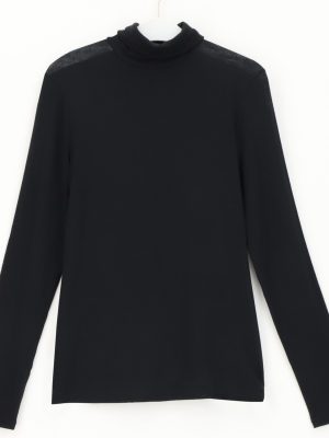 Oroblu Perfectline turtle neck Cashmere LS Black VOBT67057 M